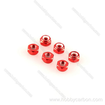 Customized Aluminum Lock Nut Key Set Red Black